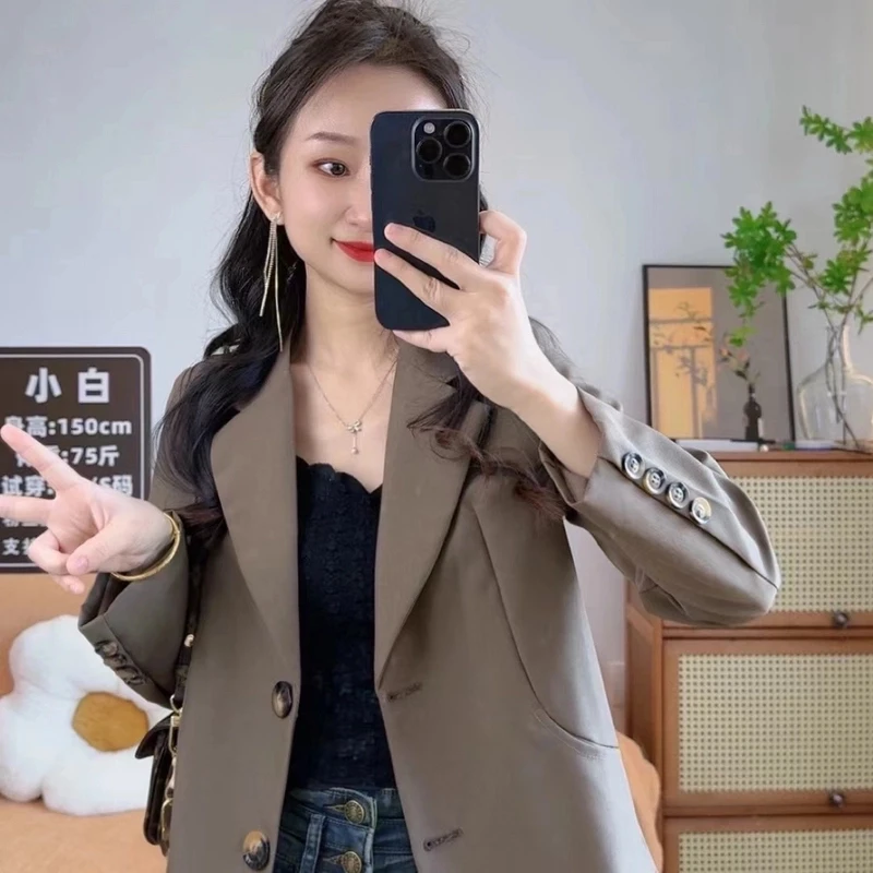 145小个子定制短款春季西装外套气质百搭显瘦韩版小西装时尚休闲