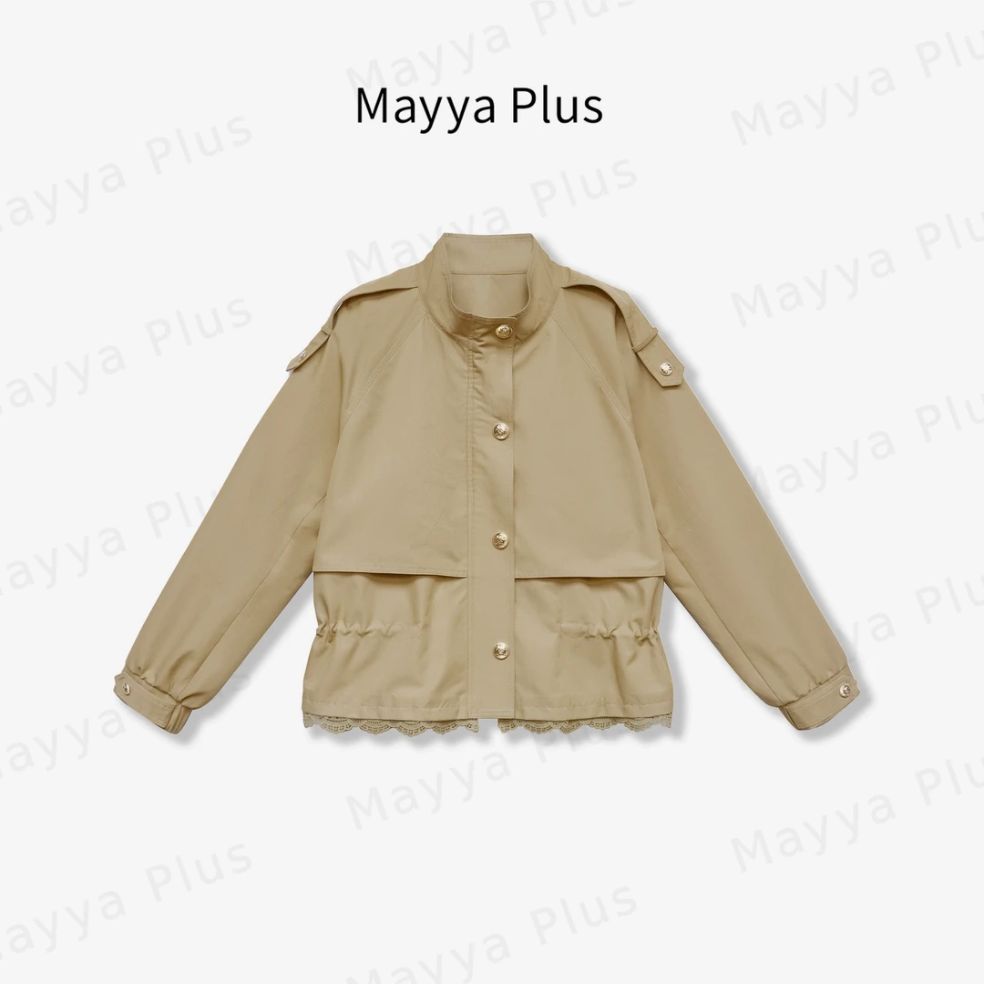 【轻都之旅】Mayya Plus麦芽定制轻奢气质显瘦百搭款风衣32517082