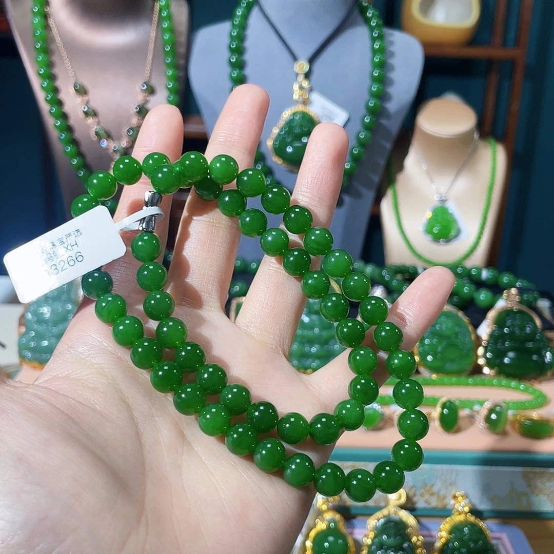 和田玉（碧玉）项链未镶嵌