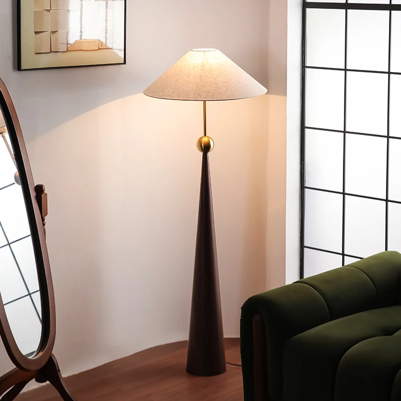落地灯新中式北欧日式简约客厅民宿设计师卧室床头灯侘寂风立式灯