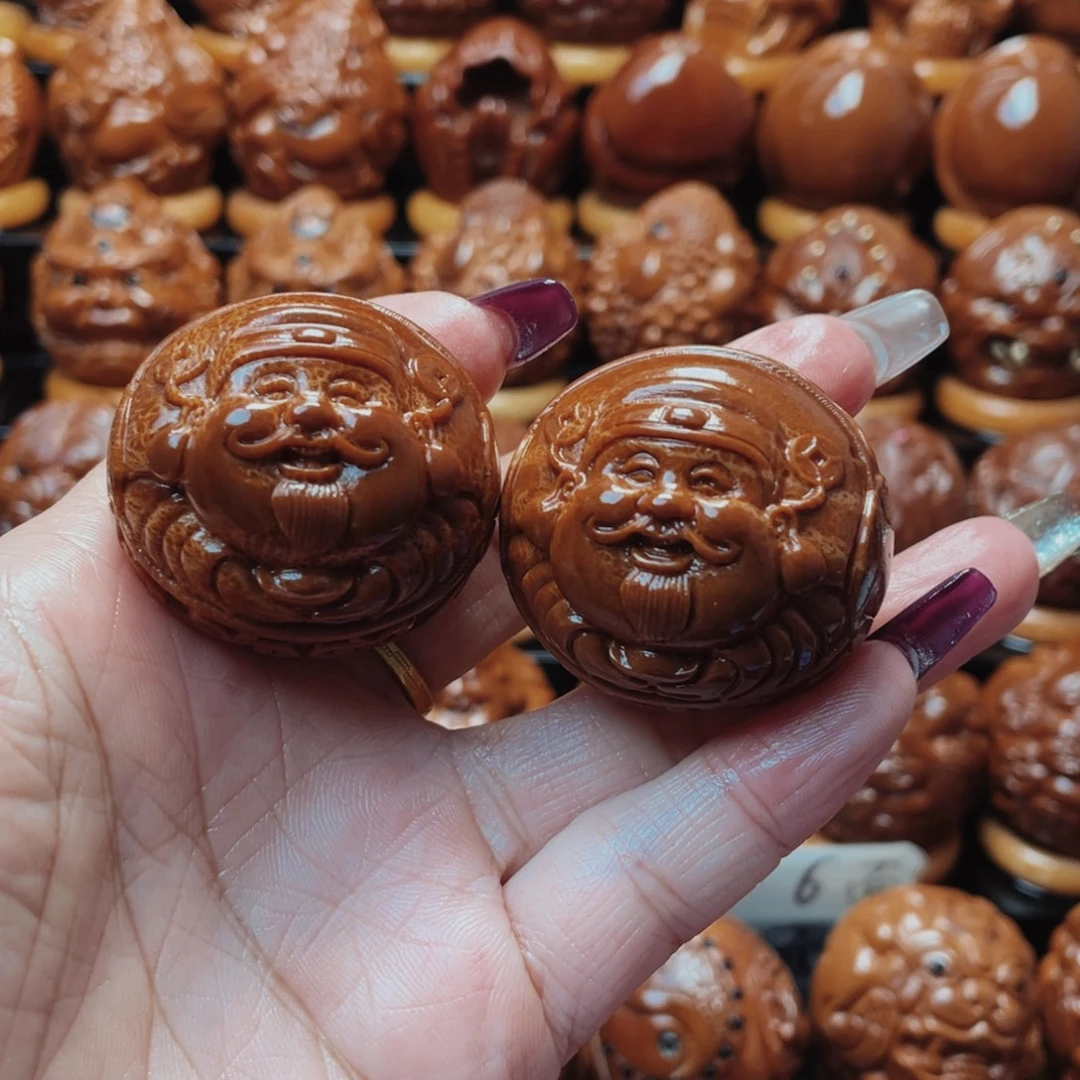 橄榄核把件橄榄球