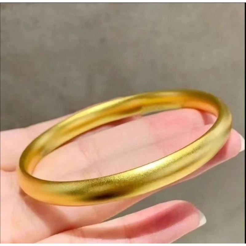 女士古法泥鳅背7N手镯经典百搭