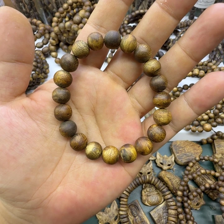 沉香沉香碎屑奇楠沉香乌身卡1.0单圈20颗6克+