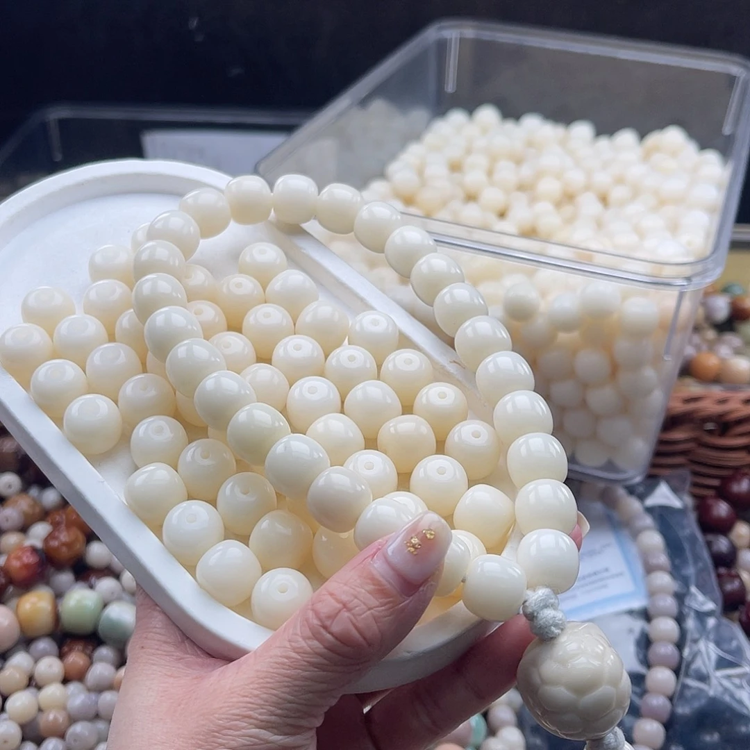 白玉菩提吊坠C/13mm/30+30颗