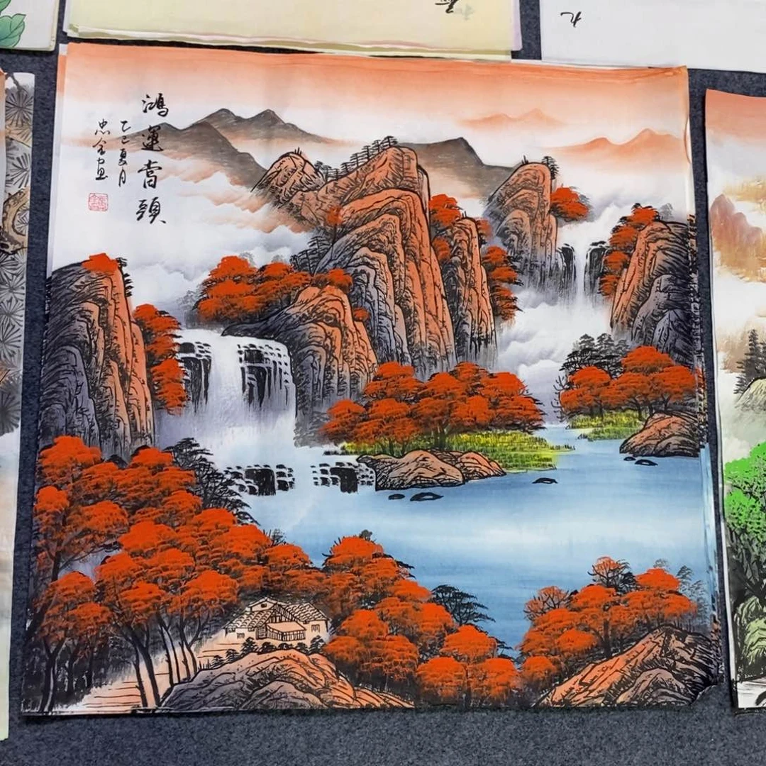 国画尺寸68✖️68斗方手绘画