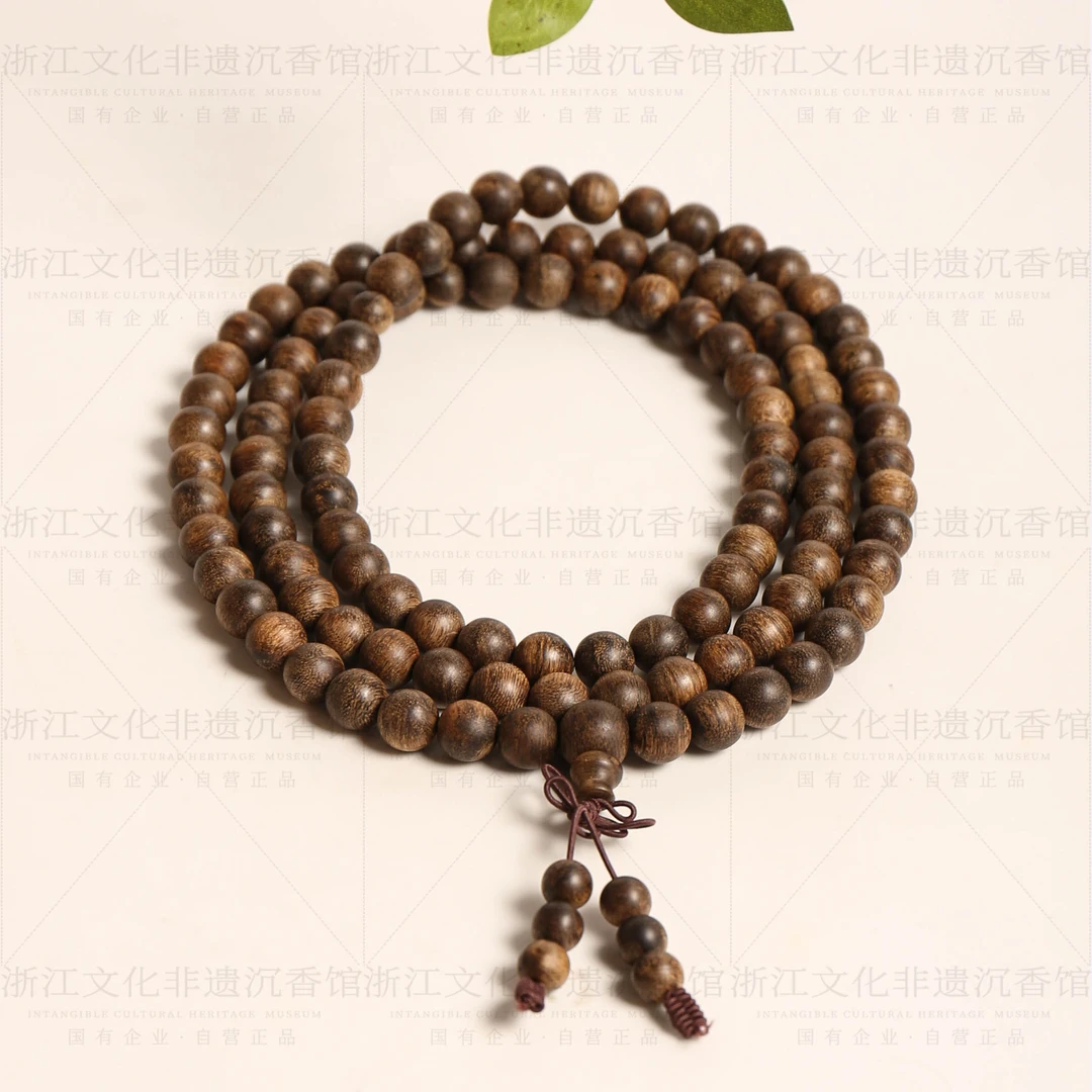 沉香【非遗严选】越南芽庄白奇楠沉水多圈手串10mm108颗FY0057