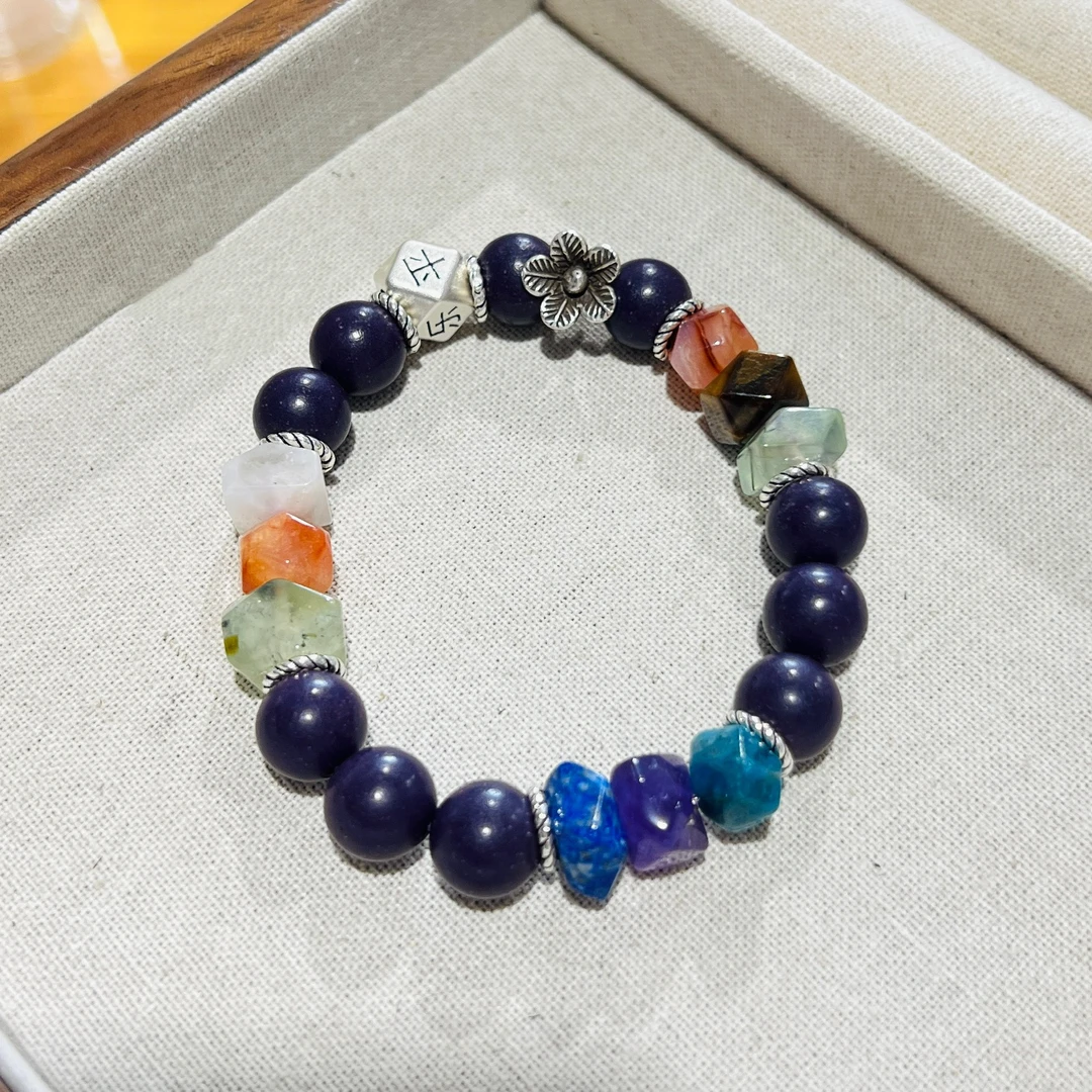 925银仿水晶手链 SL-100新款紫气东方平安喜乐复古手链