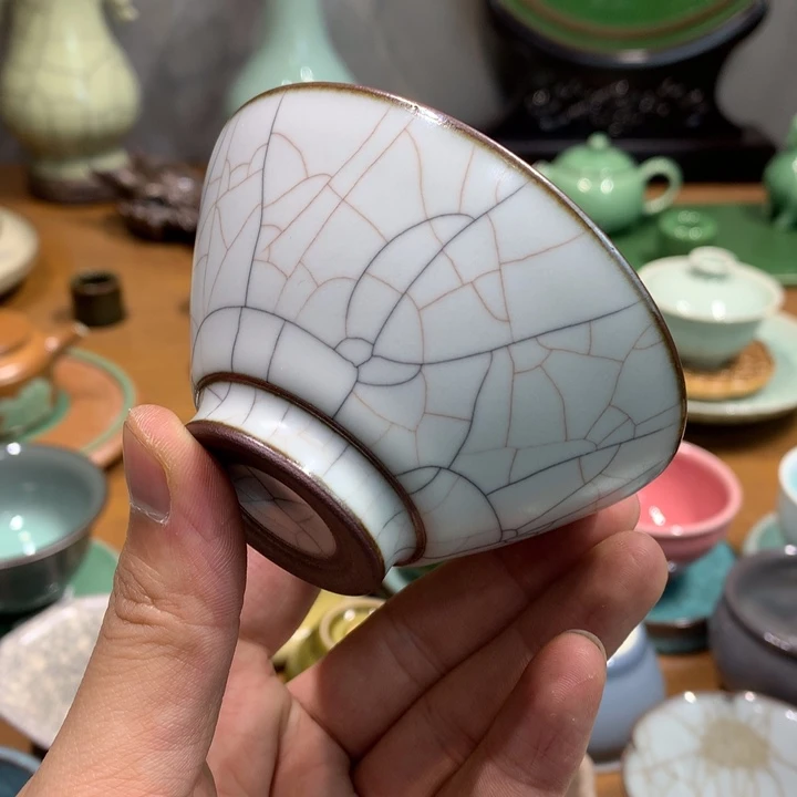 龙泉青瓷哥窑大斗笠