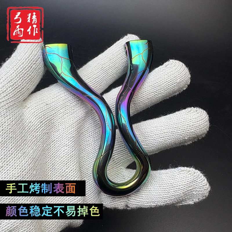 反曲龙齿快压钛合金弹弓数控非十步冷弯锻打户外飞虎夹片扁皮弓
