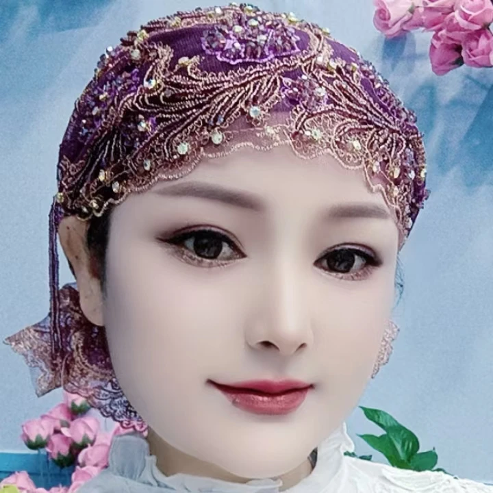 繁花似锦水晶流苏帽