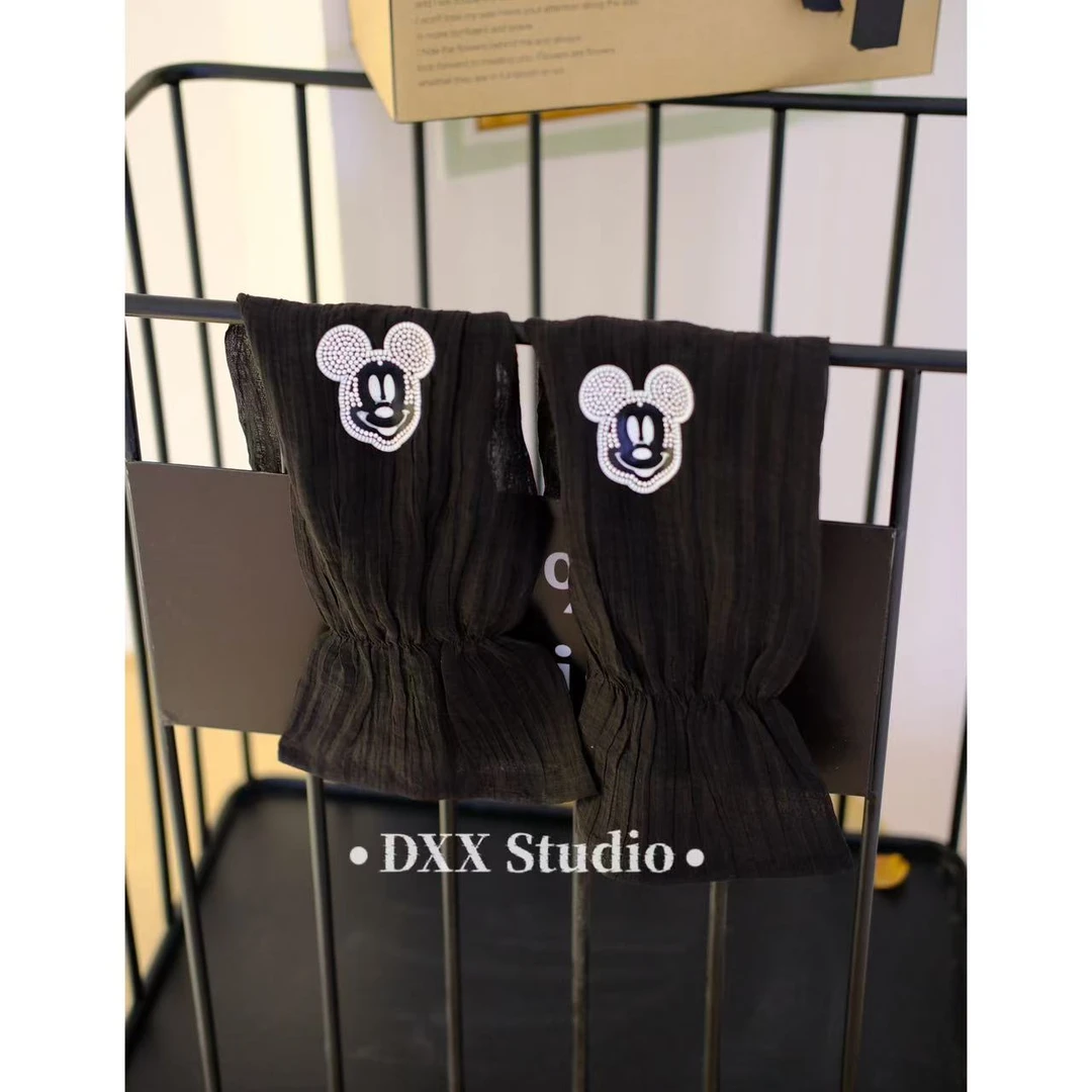 小众设计黑色系防晒冰袖46439