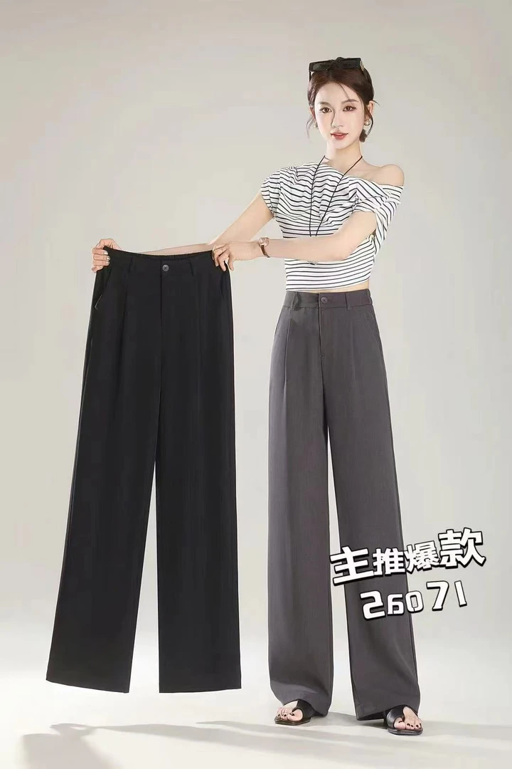 26071新款女士窄版直筒裤