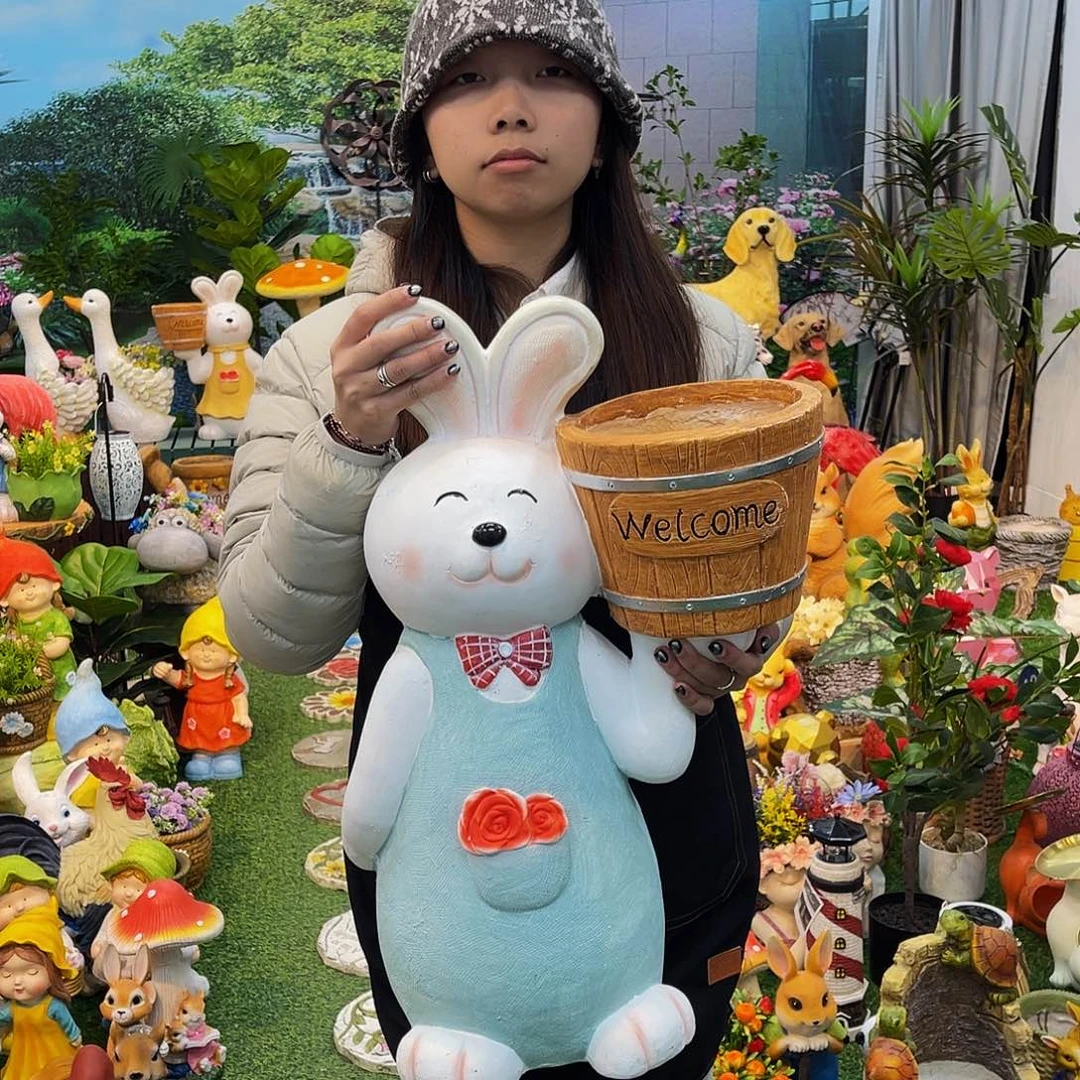 红陶花园庭院摆件&000&