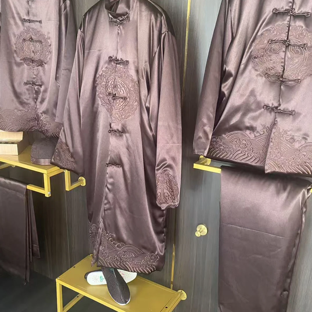 【添寿服】男款高档苏绣7件套礼服爸爸祝寿礼服全套 寿服冲喜