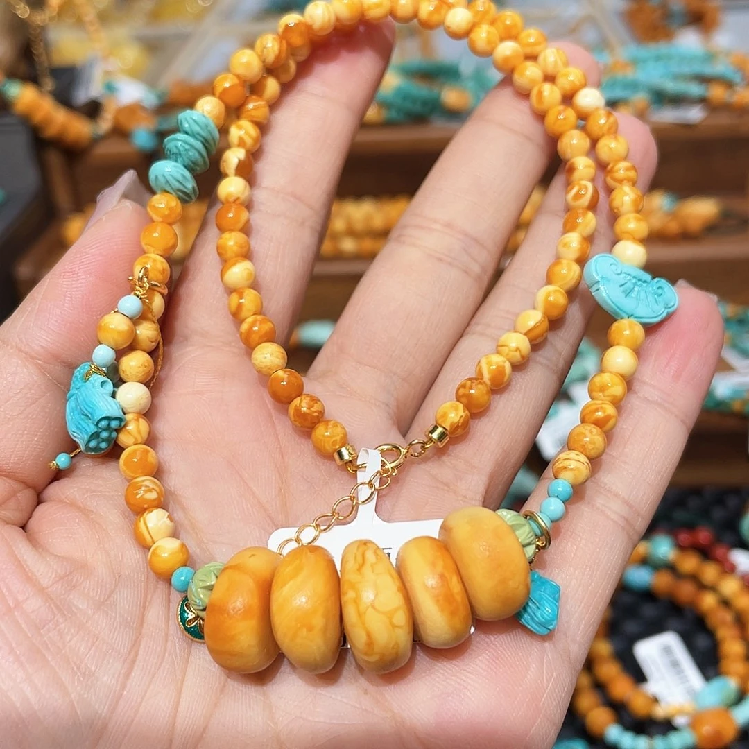 琥珀手链未镶嵌项链多样发其一