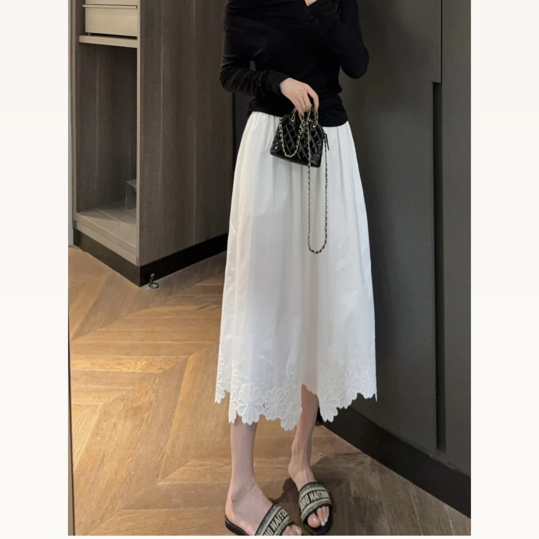 【大静静】“白色雏菊”夏日优雅时尚半身裙
