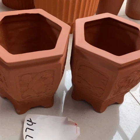 粗陶红陶绿植花盆774