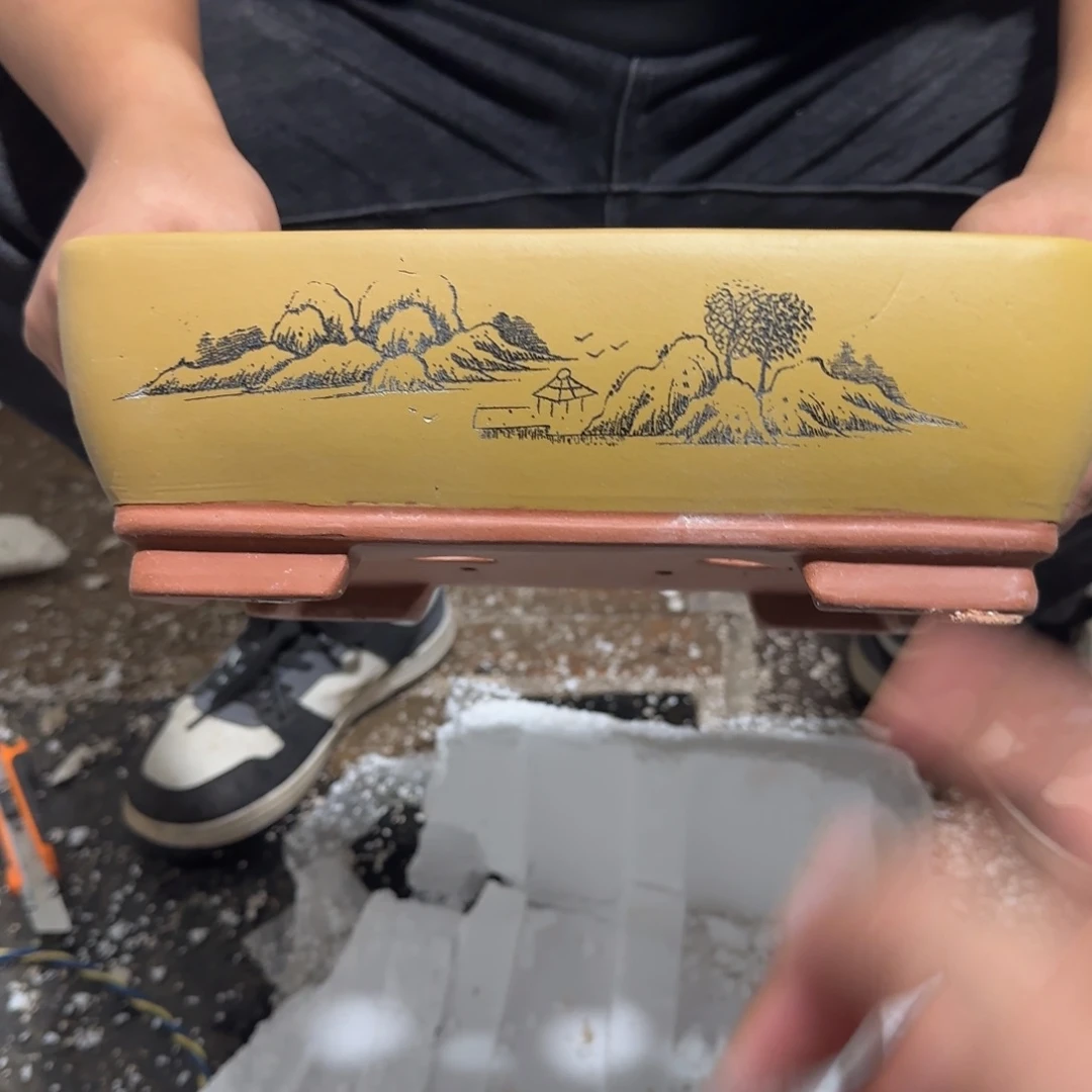 紫砂花盆瑕疵和瑕疵