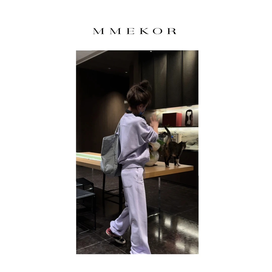 MMEKOR“粉黛套装”2025新款活力常青藤休闲两件套 89222