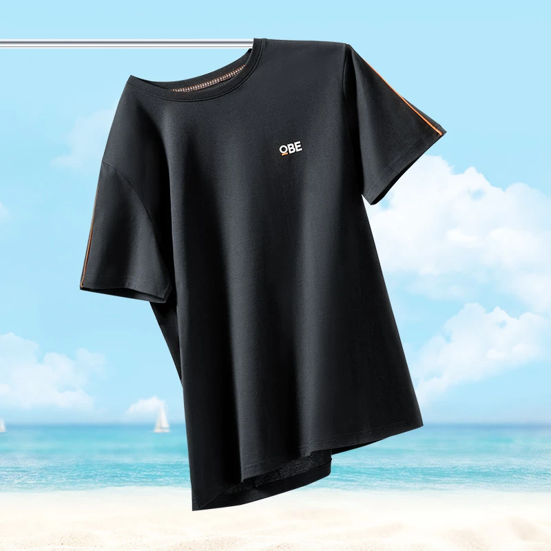 夏季净色简约舒适圆领短袖T恤V7T43900