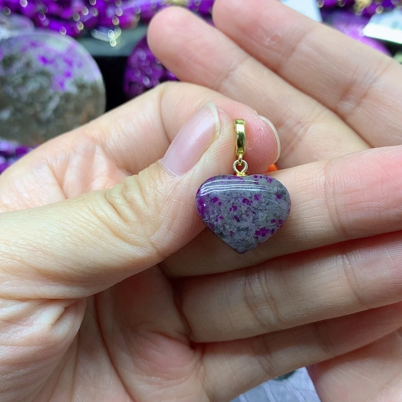 【闪购商品】苏纪石（舒俱来）银S925镀金镶嵌吊坠