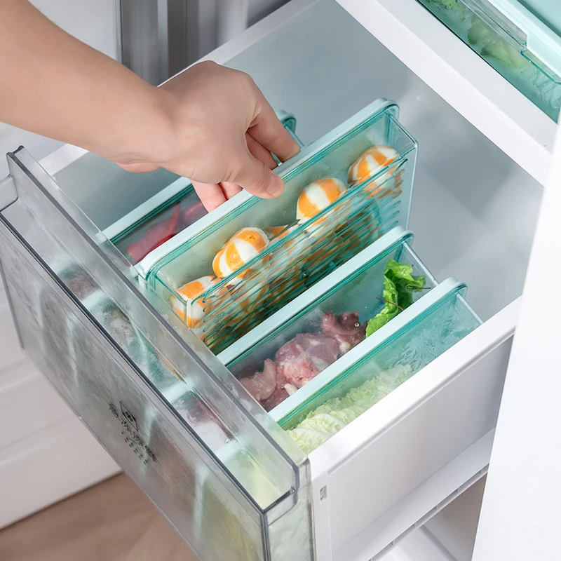 deHub冰箱保鲜盒收纳盒家用厨房蔬菜水果带盖分装收纳密封便当盒