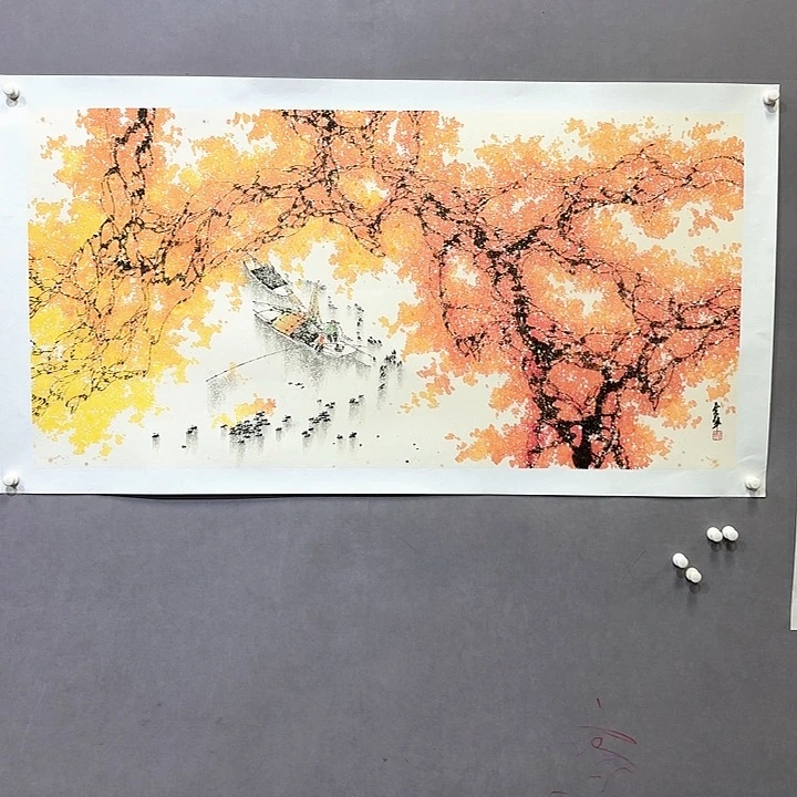国画亲笔手绘放心去藏