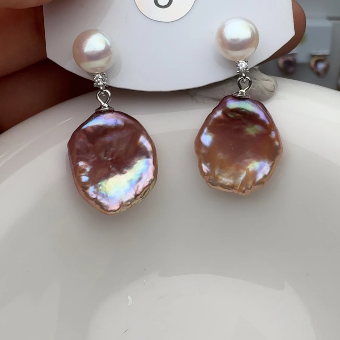 未镶嵌淡水珍珠耳饰