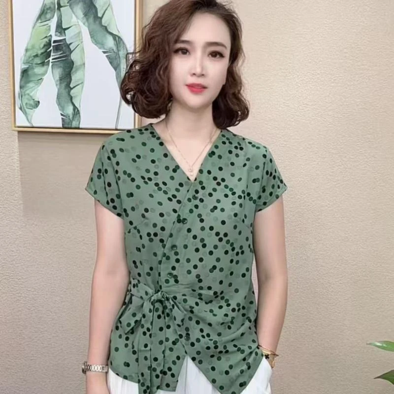 2025洋气百搭气质夏季女减龄显瘦短袖新款时尚T恤上衣#80302