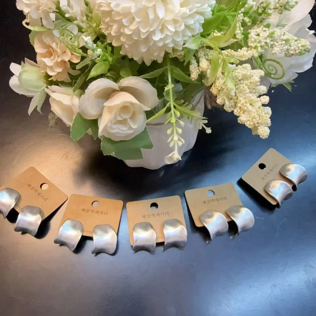 钛钢耳饰 2025新款拉丝耳环女小众设计感高级轻奢耳饰