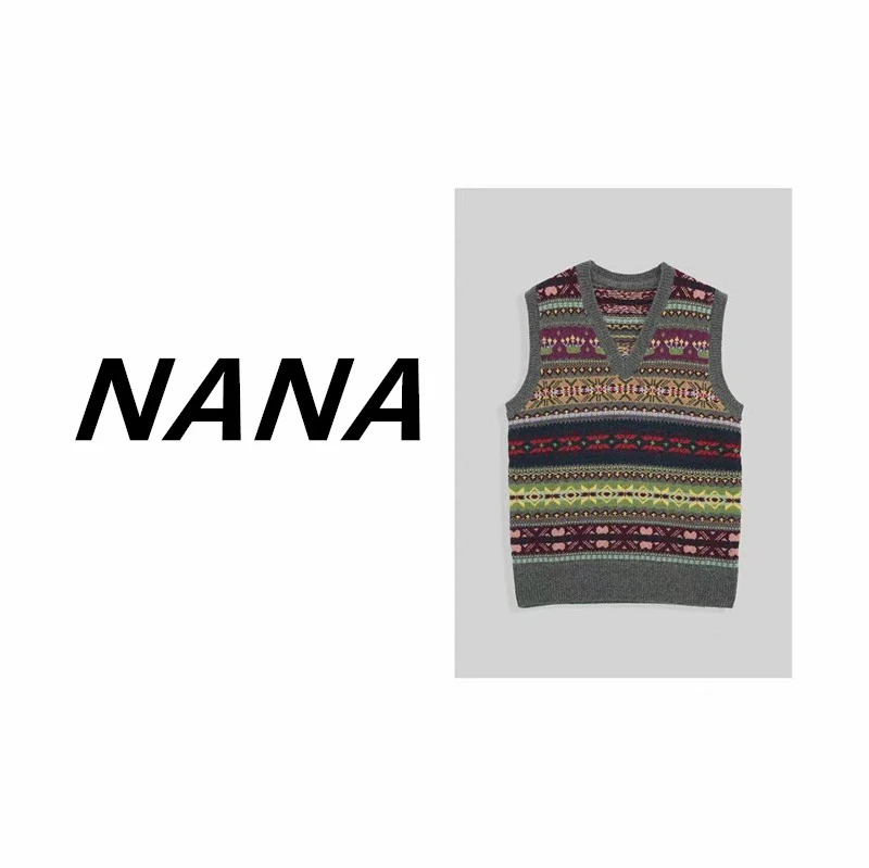 【NANA】宽松V领针织马甲背心MQJ2526