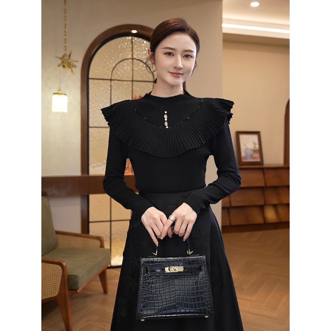 2025秋冬新款【8502】含绵羊毛气质时尚百搭针织衫多色爆款毛衣女