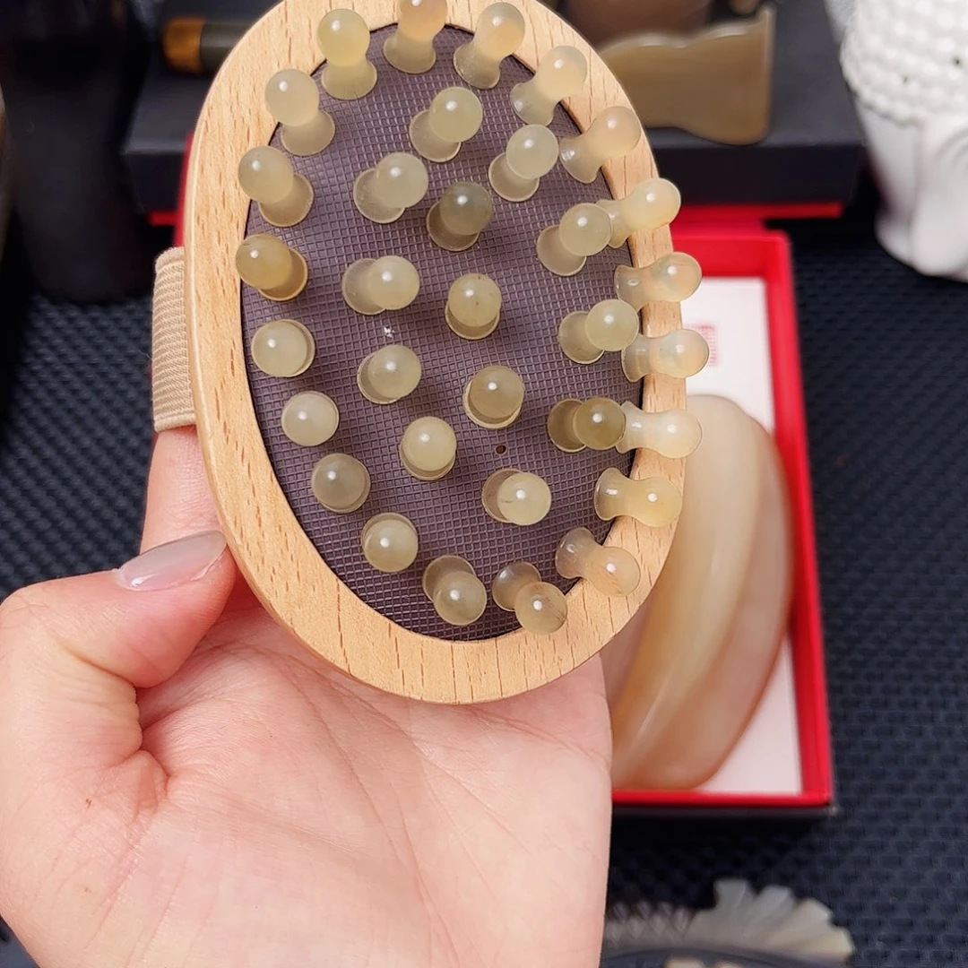 手工制作纯牛角梳子