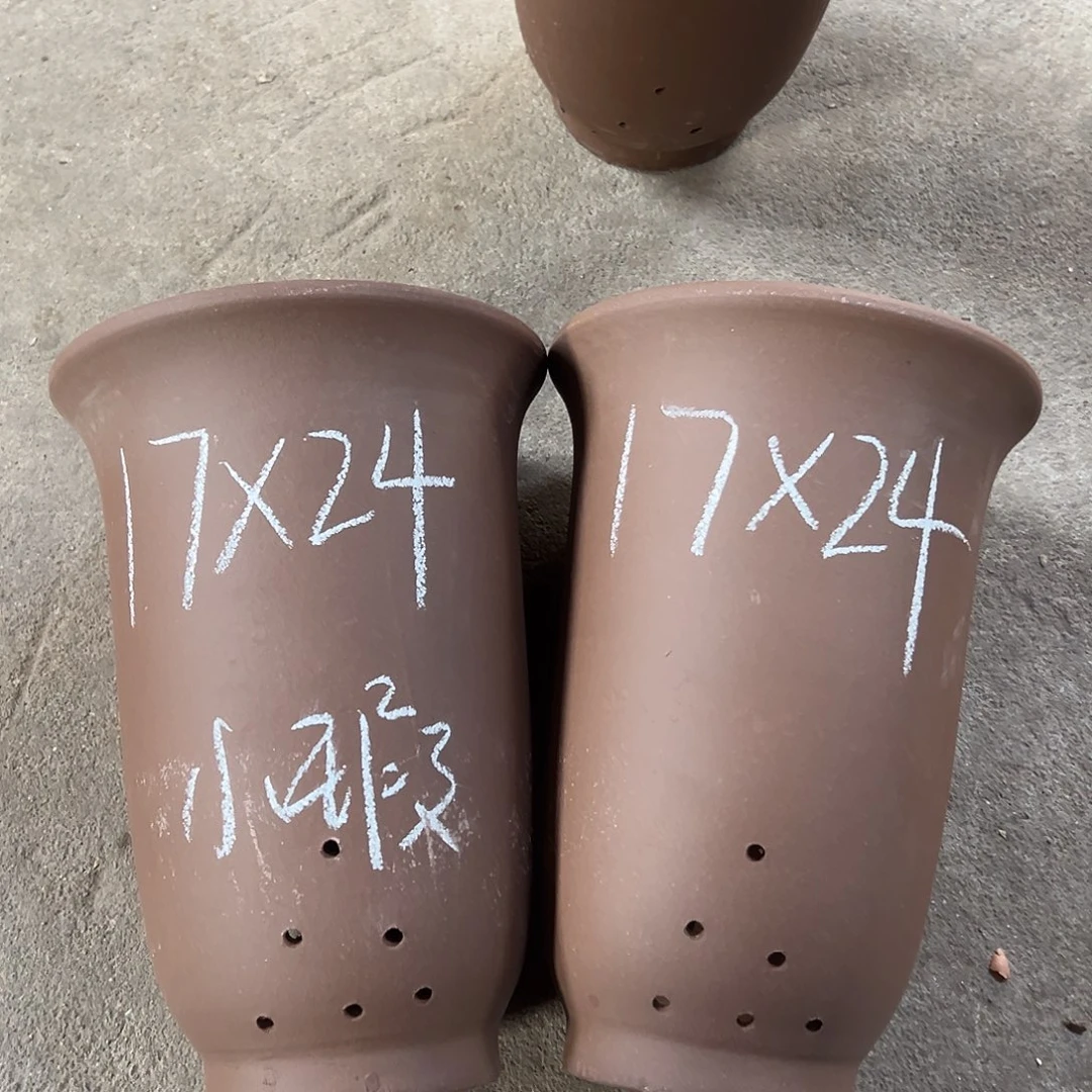 紫砂花盆宜兴紫砂花盆2只