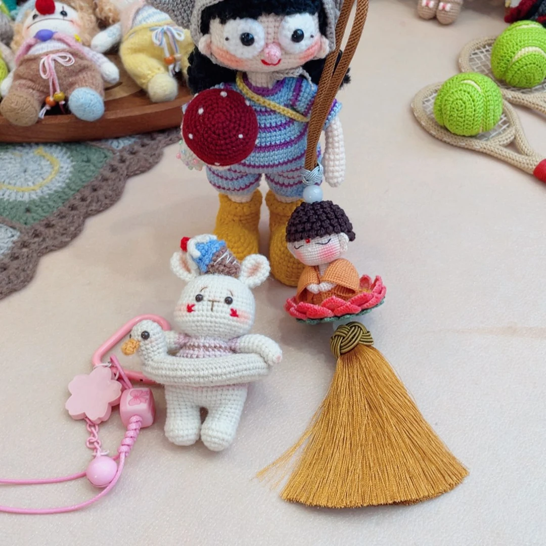 真***诚编织品蕾丝线微钩佛羊毛线兔子