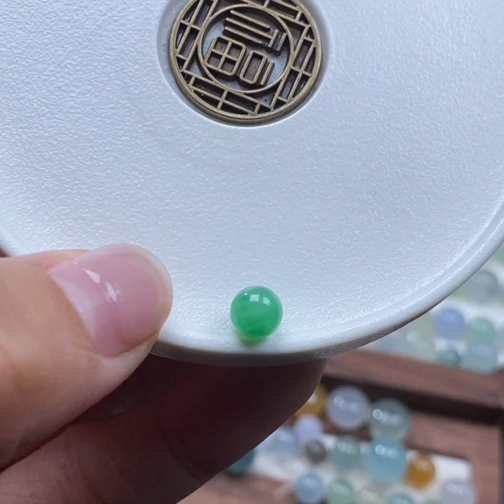 翡翠散珠6.1天然翡翠A货散珠