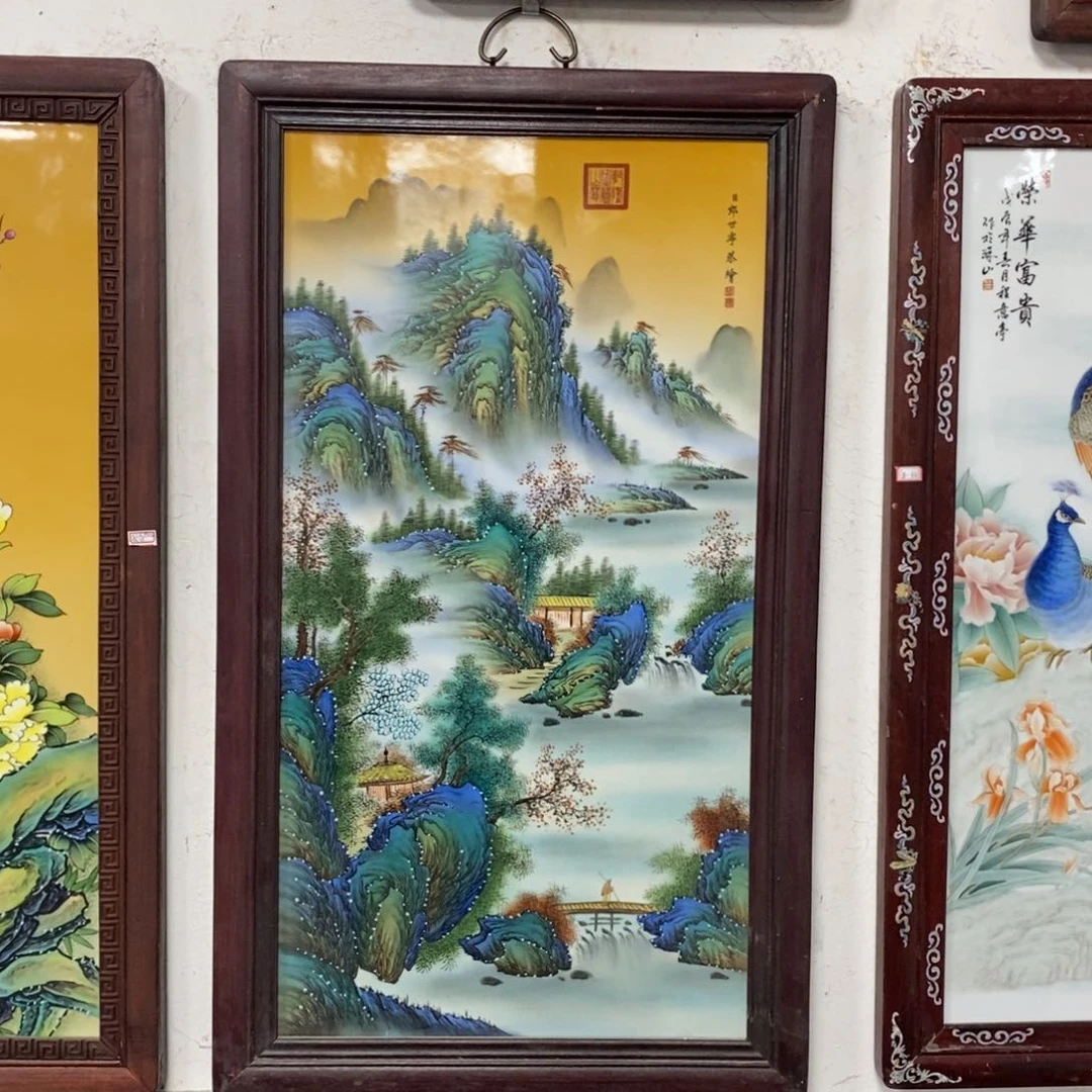 瓷片90*52 景德镇瓷板画柴窑烧制