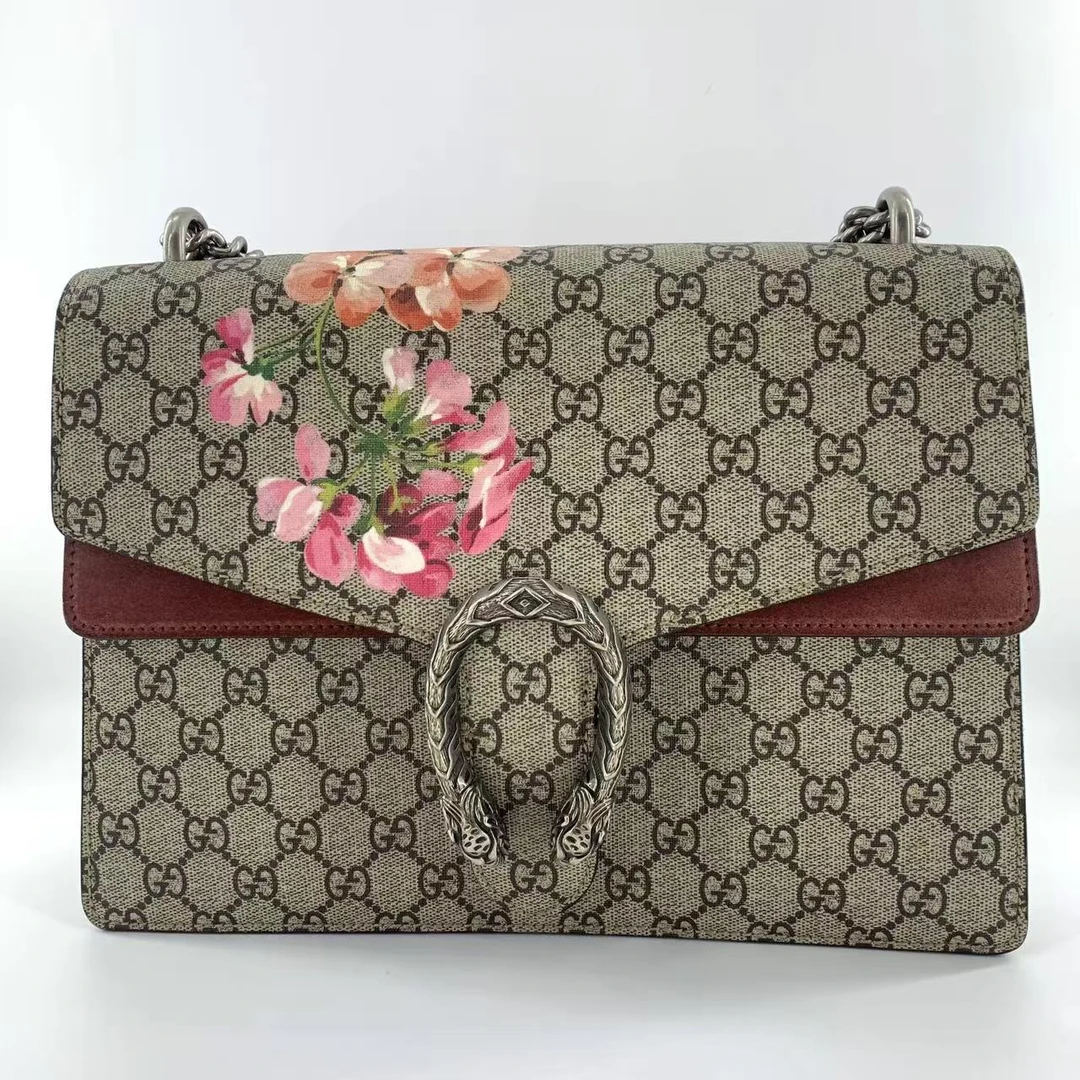 95新 GUCCI/古驰 GUCCI/古驰 花卉款大号酒神单肩包bwz12845