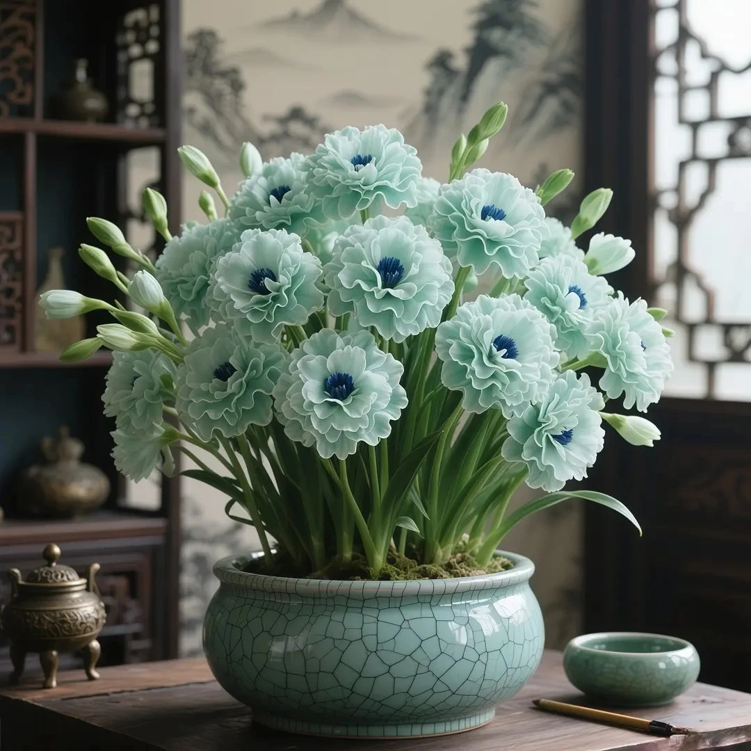 【青瓷色】香雪小苍兰浓香型四季开花种球多年生花卉重瓣室内外易活