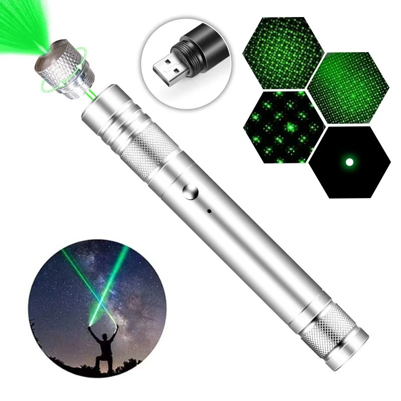 207强光远射可充电大功率激光笔红外线绿光红光手电筒售楼指示笔