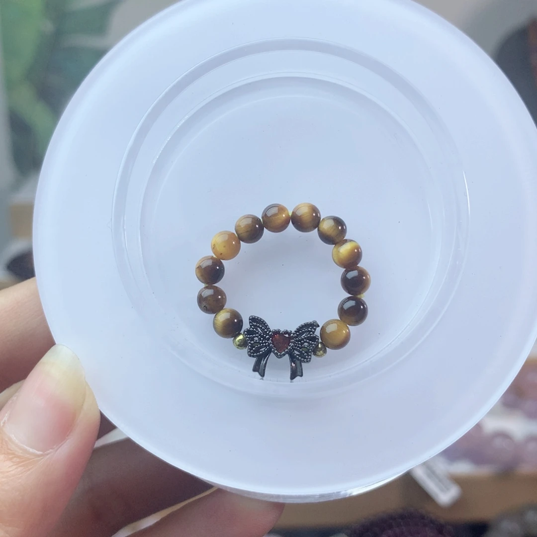 水晶戒指未镶嵌虎眼石戒指