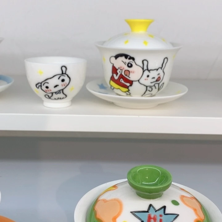 高温釉下彩纯手工手绘陶瓷