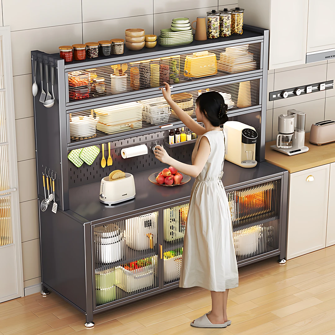 窦仕妮【加宽加厚】餐边柜多层靠墙客厅厨房家用多功能餐边收纳柜