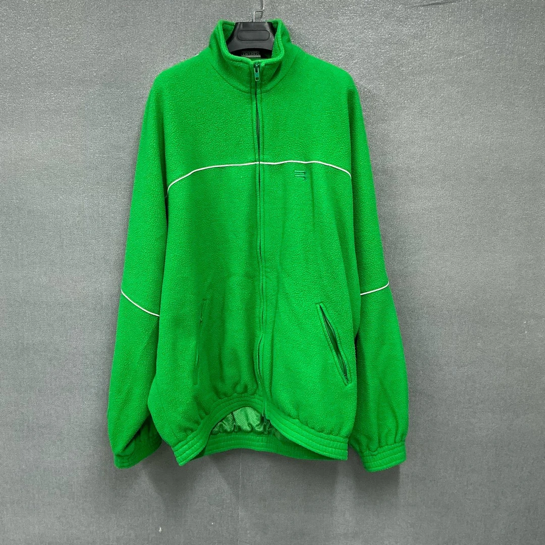 95新 Balenciaga/巴黎世家 双钩刺绣绿色摇粒绒外套48码/5546