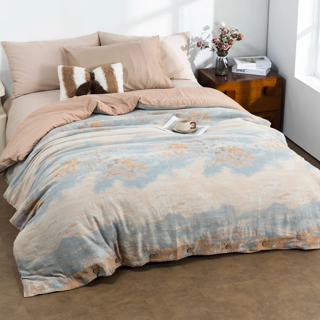 【山花浪漫】1.5*2m野生罗布麻被套柔软亲肤被罩