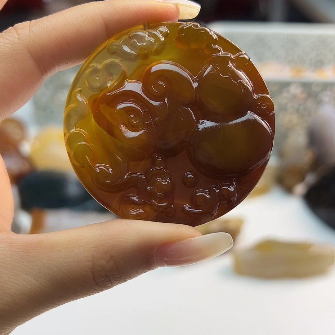 玛瑙/玉髓未镶嵌吊坠(不含链)