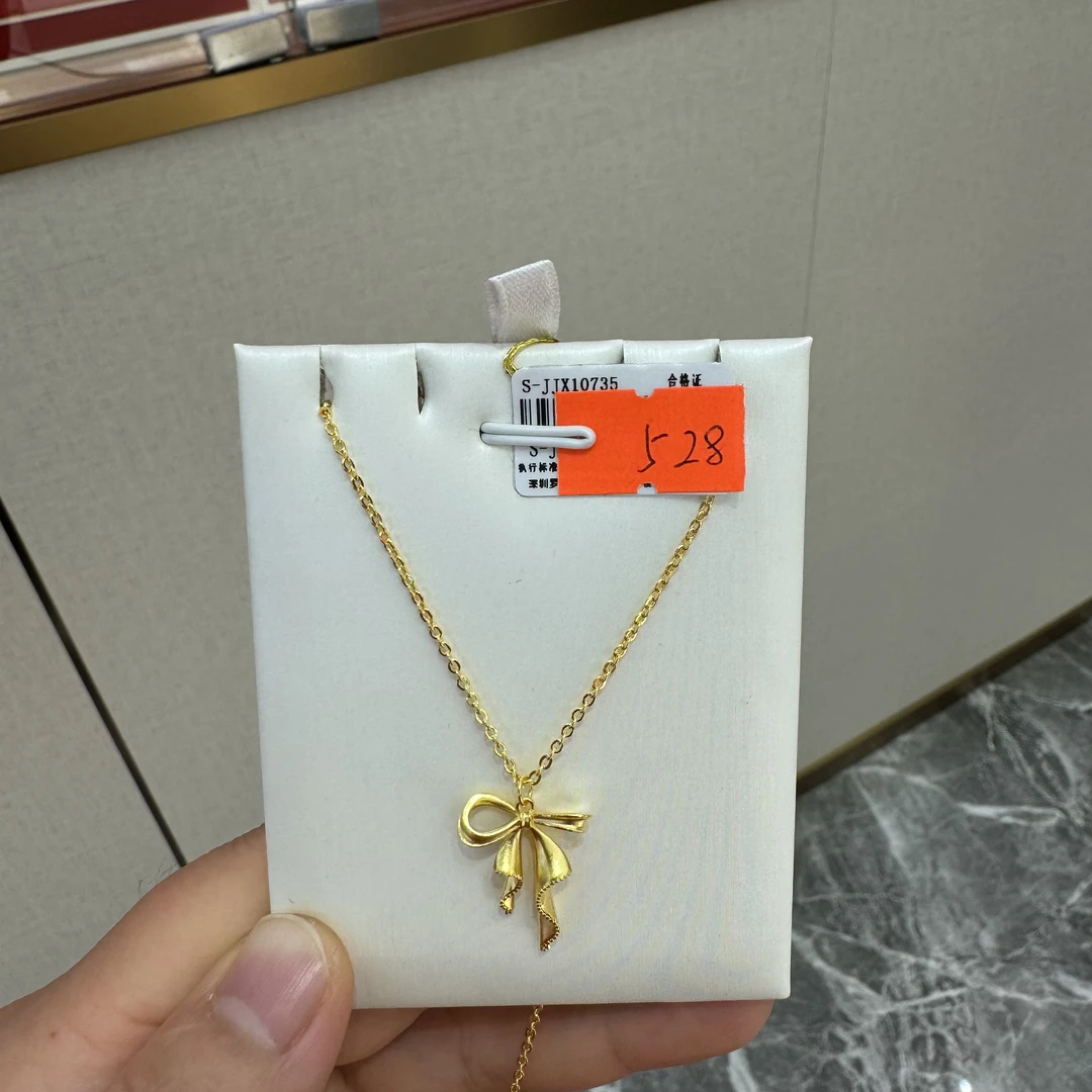 925银银制品 宝韵 548蝴蝶结套链J0.28-总重约4克多