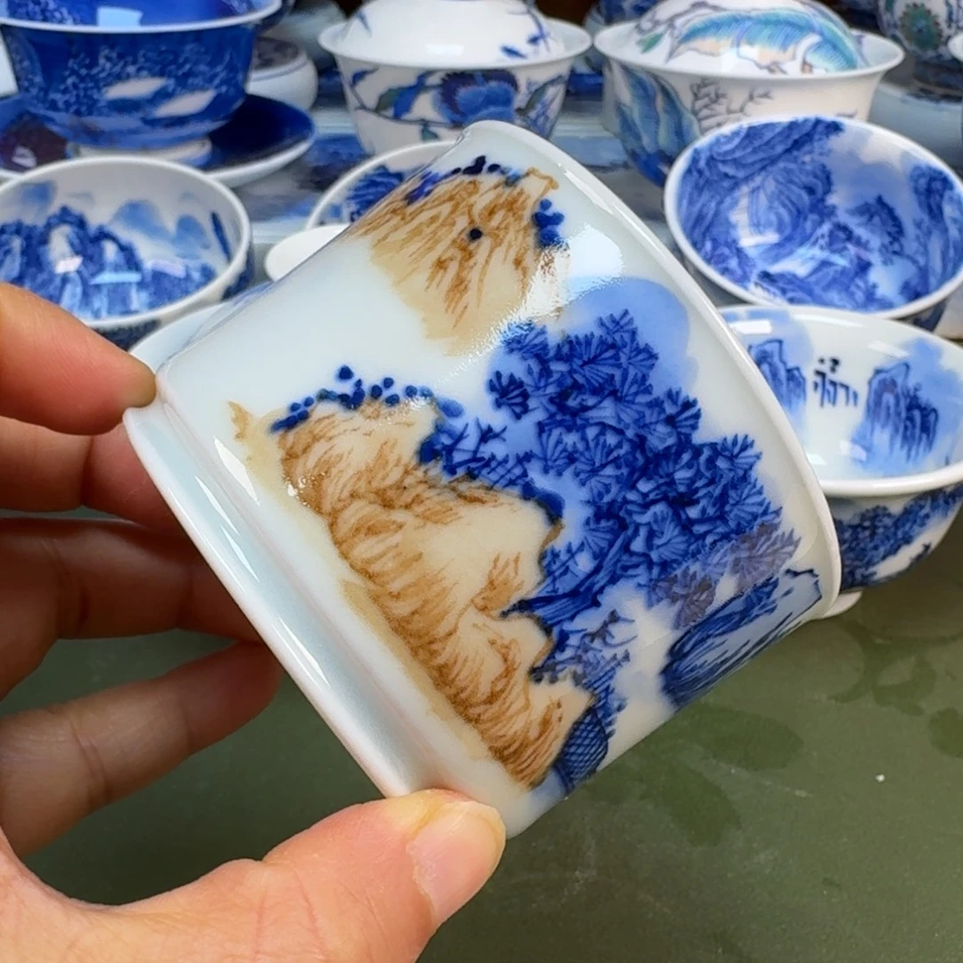 陶景德镇春手绘茶具圆圆214