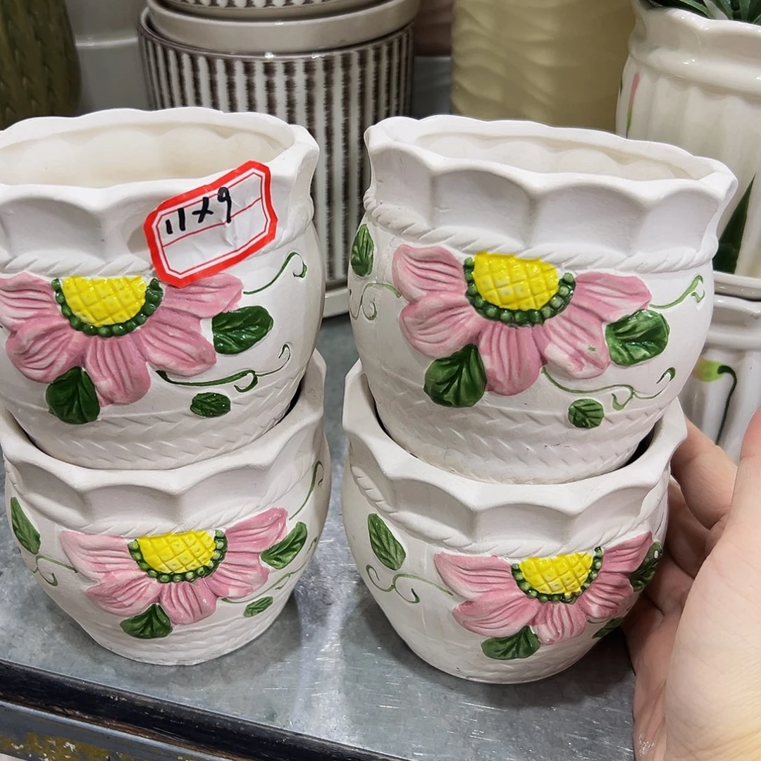 外贸尾单陶瓷花盆凑10米包邮