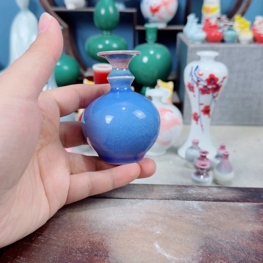 陶瓷手工小花器摆件